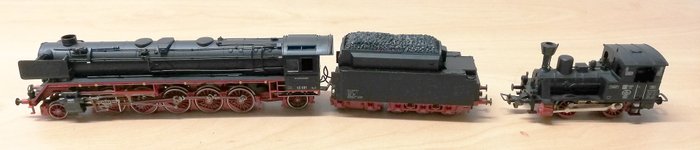 Fleischmann, Liliput H0 - Damplokomotiv, Damplokomotiv med kullvogn - BR45 & "Anna" - DB