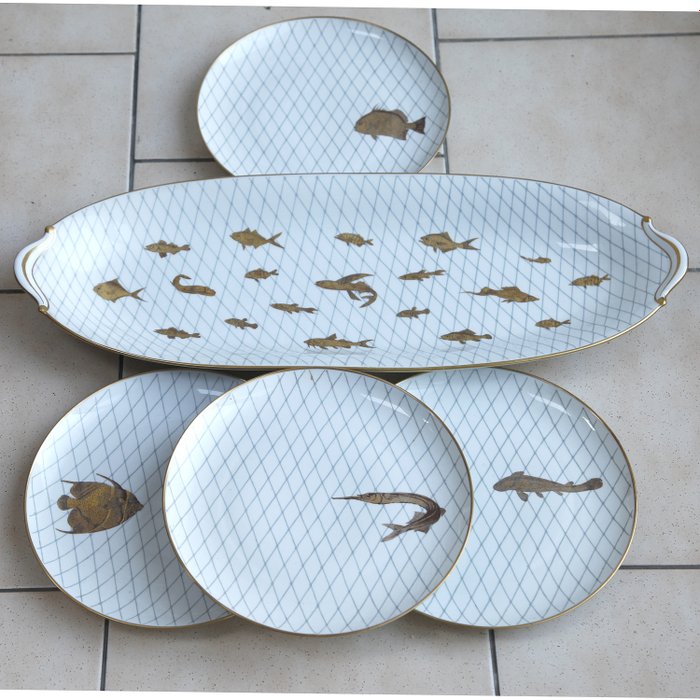 Bernardaud Limoges - Dish, Plates (5) - Modern - Porcelain