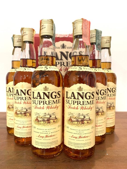 Langs Supreme 5 years old - b. 1990-talet - 70 cl - 6 flaskor
