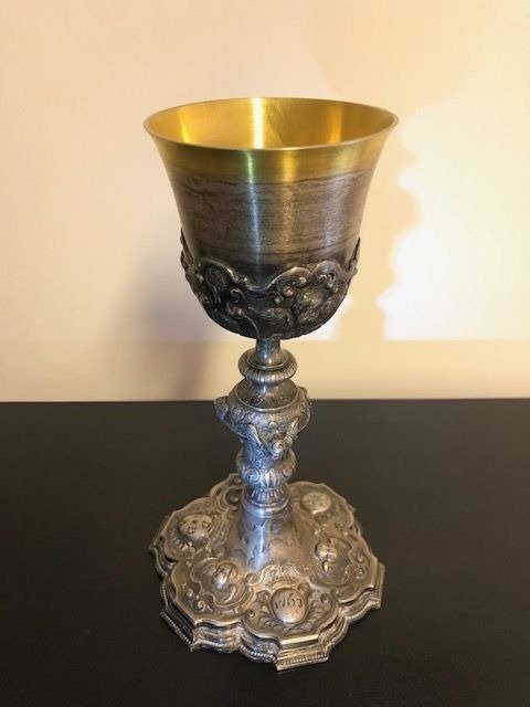 聖餐杯, 禮儀聖杯 (1) - Silver gilt, 銀 - 德國 - 18世紀下半葉