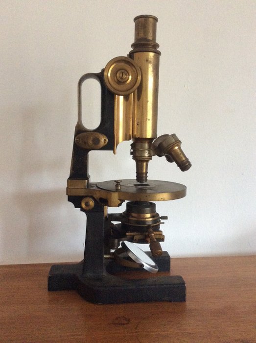 Microscope monoculaire optique, Microscope Carl Zeiss Jena 40405 - Laiton - Env. 1910