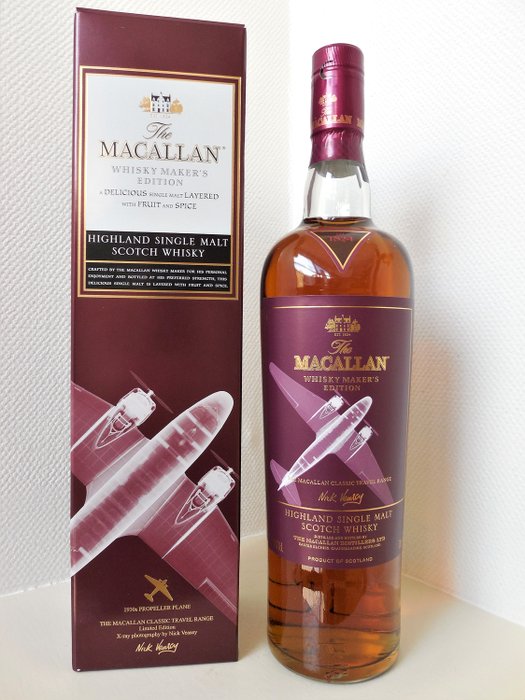 Macallan Whisky Maker's Edition, Classic Travel Range, 1930's Propeller Plane. - Original bottling - 70厘升