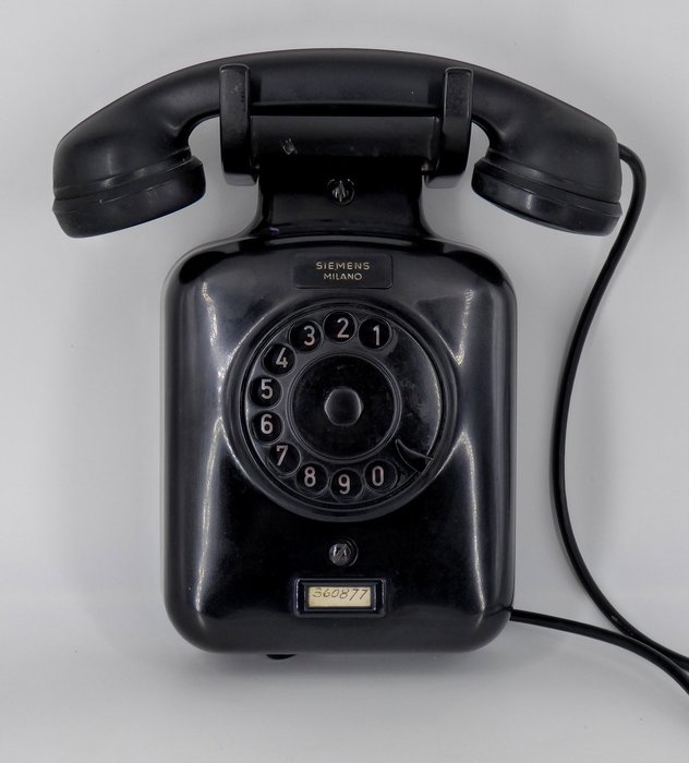 Siemens W48 - 1940/50 'fali telefon bakelitben - bakelit