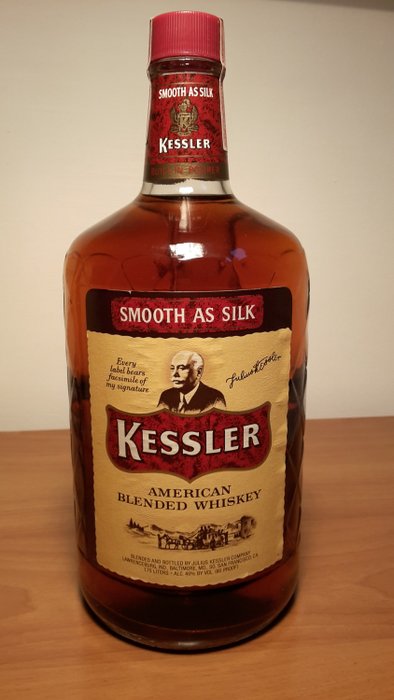 Kessler American Blended whiskey - b. 1980-tallet - 1,75 liter