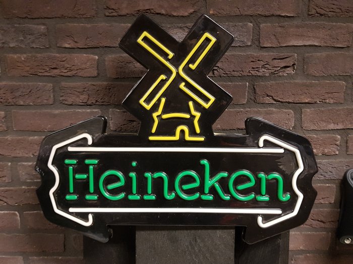 Heineken - Belle lampe Heineken avec moulin - Plastique