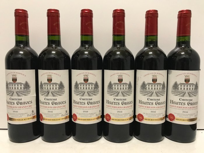 2016 Château Hautes Graves  - 圣埃米利永 - 6 Bottles (0.75L)