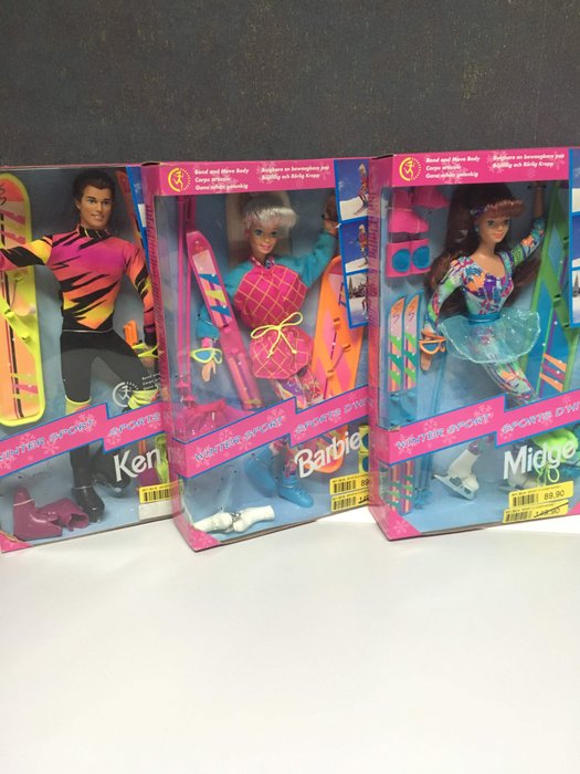 Barbie - winter sport - Dukke winter sport Barbie ken et Midge  - 1990-1999