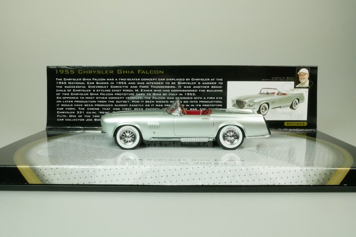Image 3 of MiniChamps - 1:43 - Chrysler Ghia Falcon cabriolet - 1955 - Real Dream Cars - #250 of only 300 piec