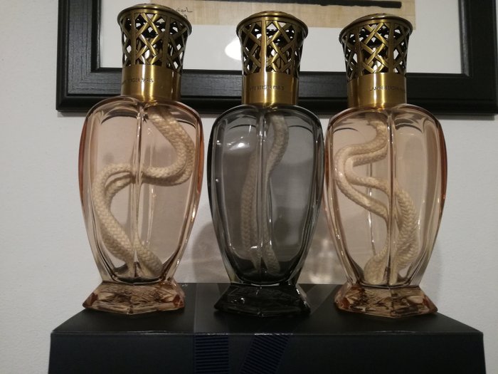 Maisons Berger - Lampe Berger - n. 3 katalytische Lampen + alles Zubehör (3) - Glas, Metall