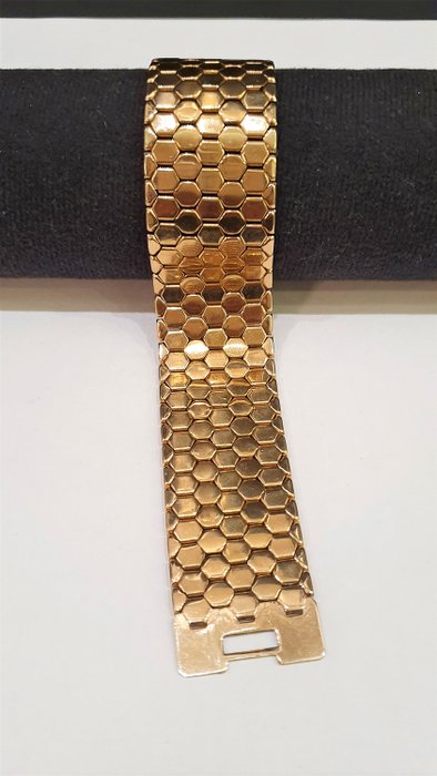 REINAD  18 Karat vergoldet - Honeycomb sechseckiges Armband - New York 1940er Jahre