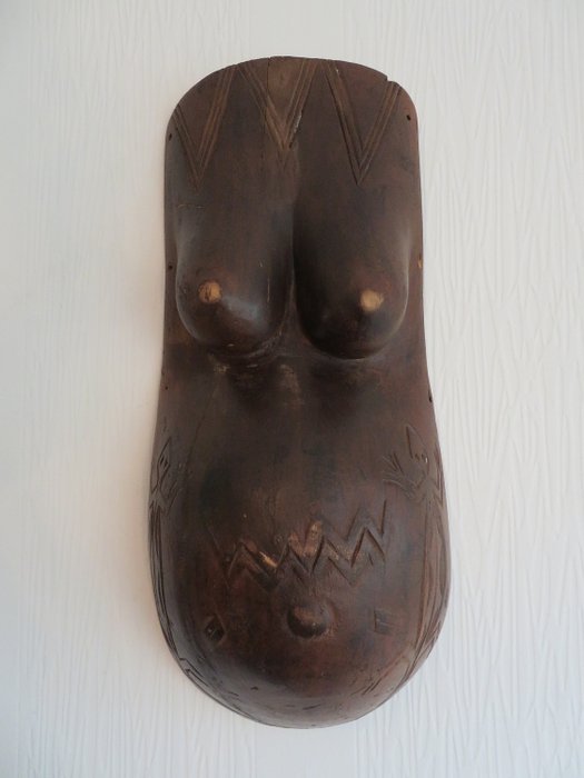 Pregnant Belly Mask - Wood - Njorowe - Makondé - Tanzania 
