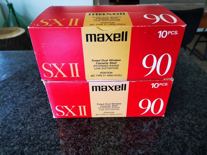 Maxell - Maxell SX II 90 Chrome in 2 originele dozen - Casetes