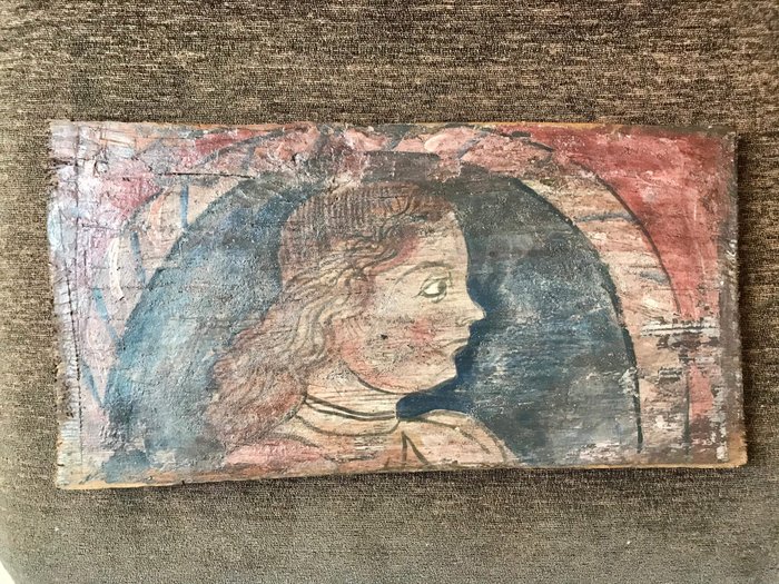 Alte Deckenplatte / XV Jahrhundert / Tempera bemalte Platte - Holz - Zweite Hälfte des 16. Jahrhunderts