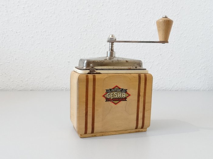 Geska - Patent Geska  - 老式咖啡研磨機裝飾MoccaMühlle咖啡咖啡研磨機 (1) - 鐵（鑄／鍛）, 金屬/木材