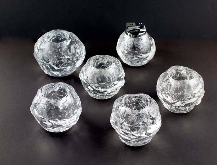 Ann Wolff - Kosta Boda - Tälthållare för snöboll med tändare (6) - Kristall