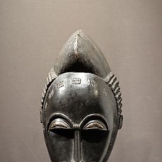 Mask - Wood - Provenance Marceau Riviere - Baule - Côte d'Ivoire 