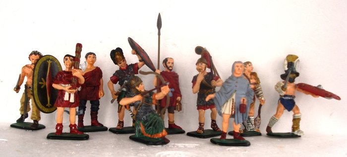 Fabbri Editori by Italeri - 10 Soldatini dell' Antica Roma - Plush soldiers - before 1880