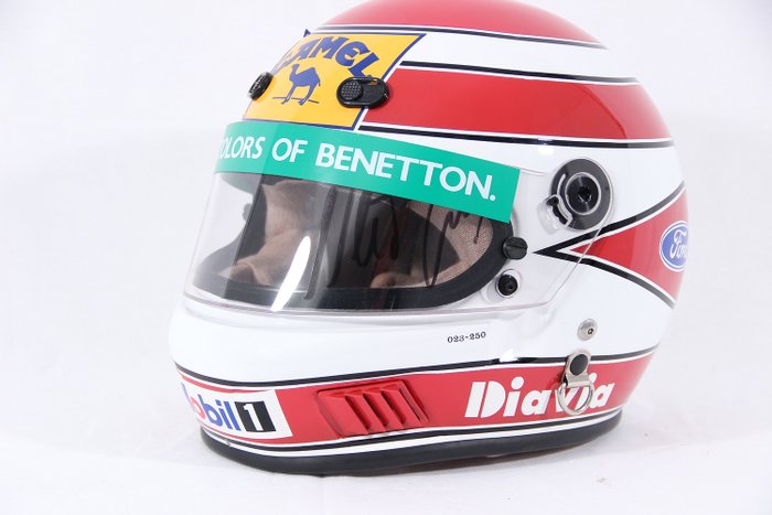 x 2 Nelson Piquet Helmet Stickers Benetton Formula 1 F1 