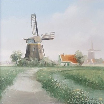 Sietse Wiersma ( 1950 - ) - Noord Hollands landschap