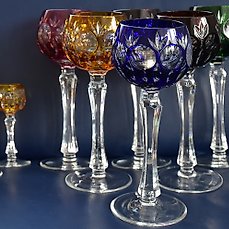 SET OF 6 NACHTMANN CRYSTAL BAMBERG WHITE WINE GLASSES NEW IN BOX GERMANY 