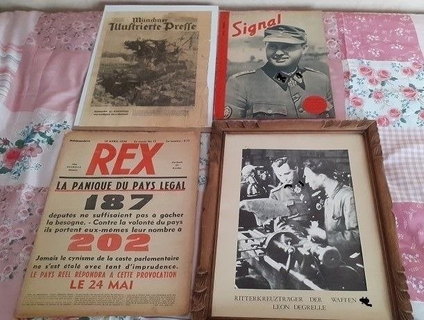 Belgium - Photo, Revue Signal and review REX Léon Degrelle and others