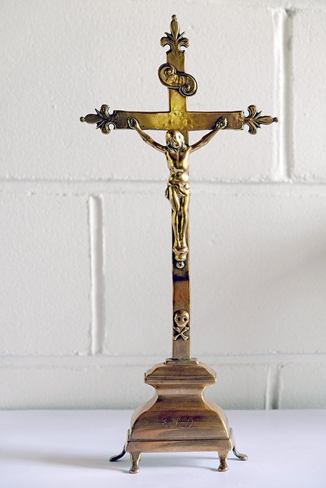 Crucifix - Bronze or brass - Late 18th century
