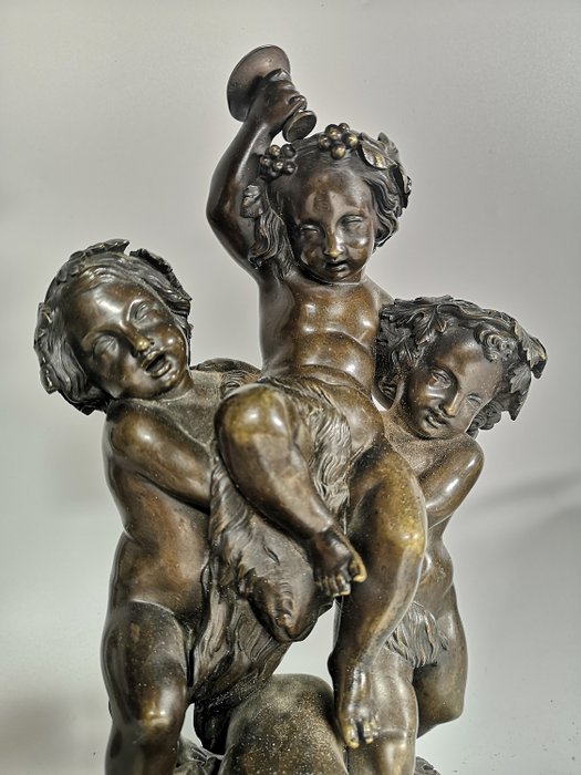 Jean-Jacques Feuchère (1807-1852)  - Sculpture, 酒壺組 - Bronze (patinated) - 19世紀上半葉