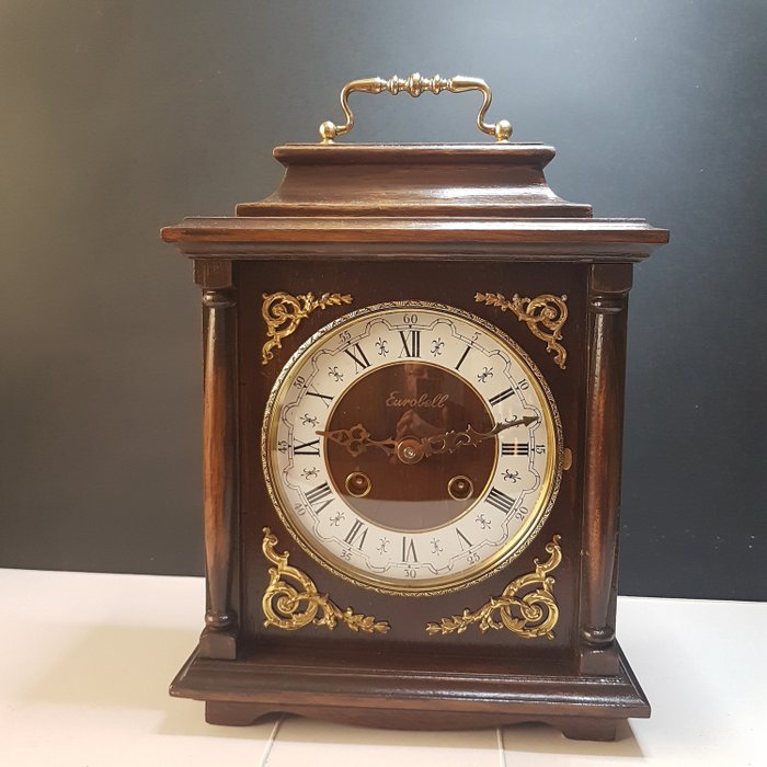Relógio de lareira - Eurobell  - Madeira - século XX