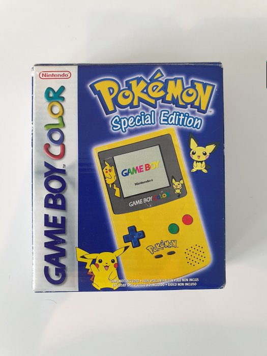 Nintendo Gameboy Color Pokemon Pikachu Edition GBC Boxed Matching Serial Number - Konsola - w oryginalnym zafoliowanym pudełku