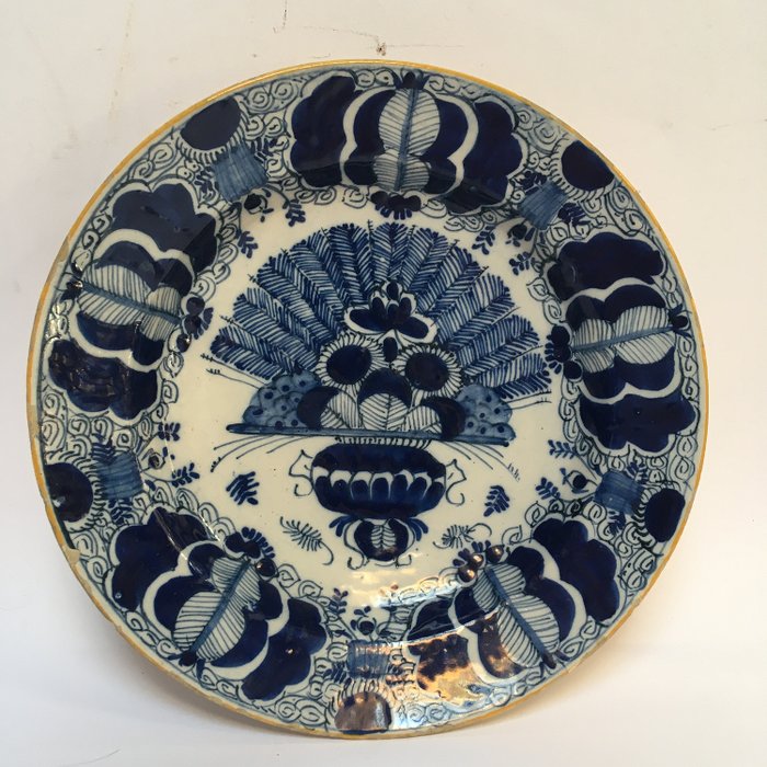 de Klaauw / de Klauw - zabytkowa niebieska płytka ścienna Delft - Ceramika