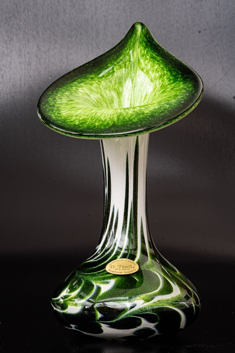 Dieter Tusche - Glaskunst Lausitz - Vaso a forma di calla - Altezza 25 cm - Vetro