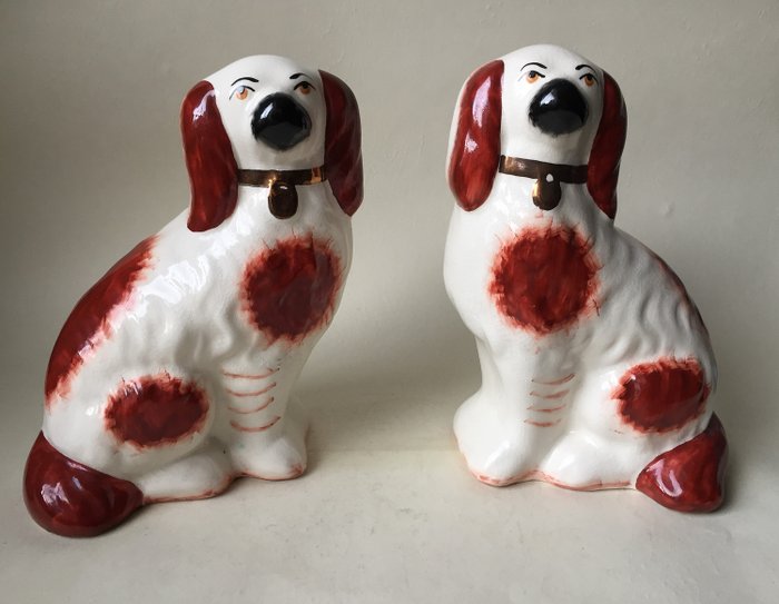 Staffordshire dog set (cães de puta) (2) - Porcelana