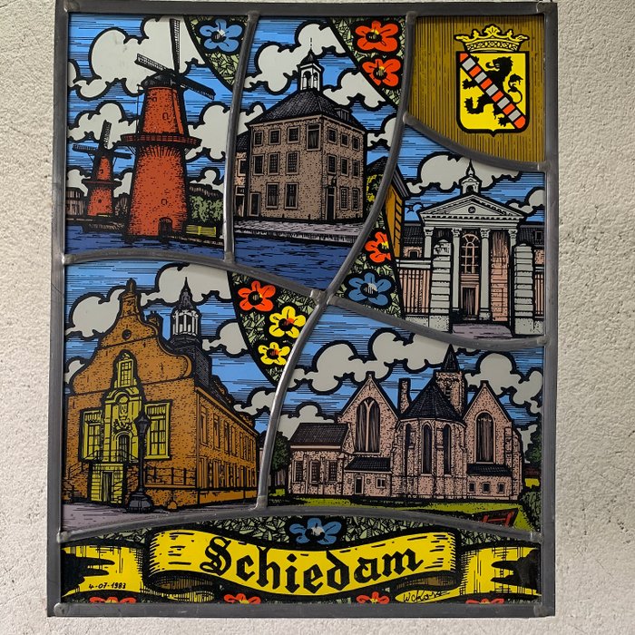 Παράθυρο, με το Schiedam - Υαλογράφημα