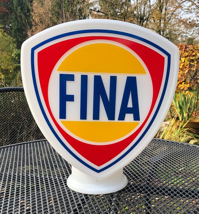 Pompa benzina Globe - FINA fuel - Glazen FINA - BRANDSTOFPOMP GLAS - 1990-2019