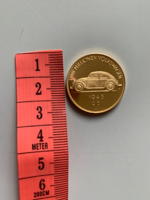 Alemania - Medaille 1961 5 millionen volkswagen - Oro