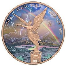 Mexico 2019 1 Onza Libertad Landscapes Rainbow /& Lightning 1 Oz Silver Coin