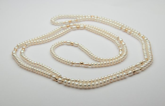 Takara - 9kt Freshwater pearl, Freshwater pearls, Yellow - Catawiki