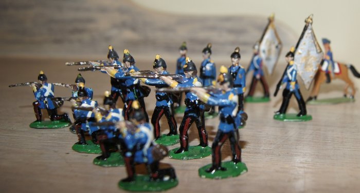 Ręcznie wykonane i malowane - Gamla soldater leder det tyska imperiet och Napoleons krig - före 1880