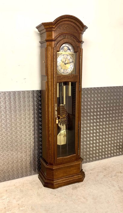 Reloj de pie - Kieninger - Dorado, Latón, Madera, roble - Finales del siglo XX