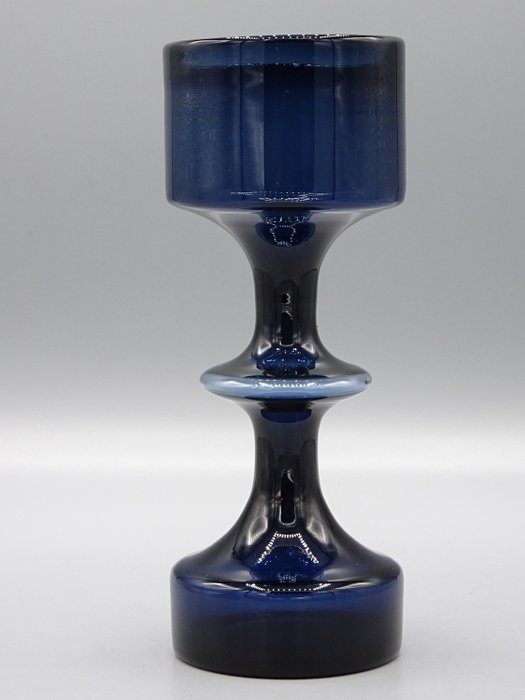 Kaj Franck - Iittala - 極好的藍色玻璃花瓶 - Hyrrä