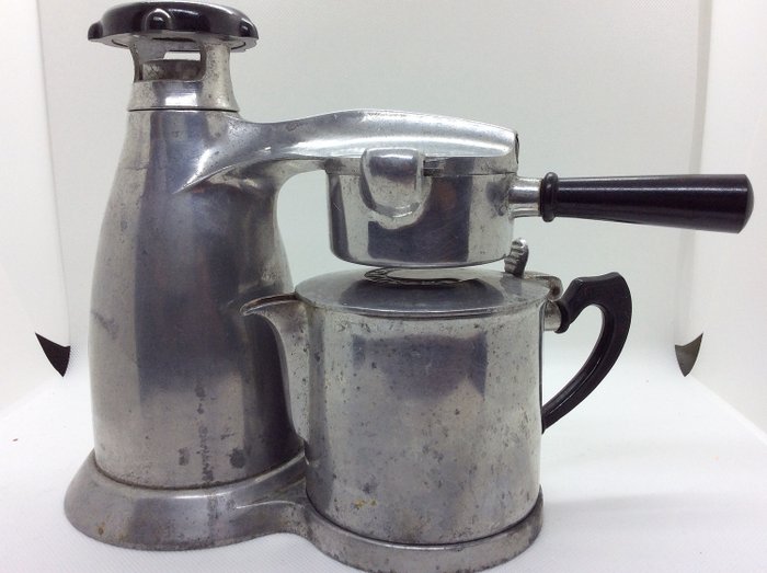 Patented antique VESUVIAN coffee maker 50s-60s, Cesare Bialetti (1) - Aluminium, Bakelite