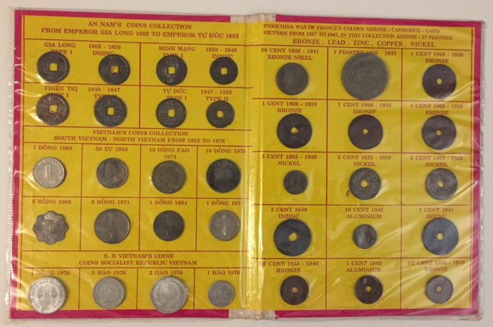 Azië - Coins Collection Indochine-Annamaria-Vietnam (35 monete)
