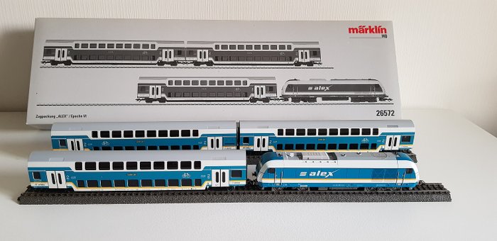 Märklin H0 - 26572 - Coffret - BR 223 et 3 voitures 'Alex' à deux niveaux - ALEX/Arriva