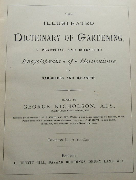 George Nicholson The Illustrated Dictionary Of Gardening 1880