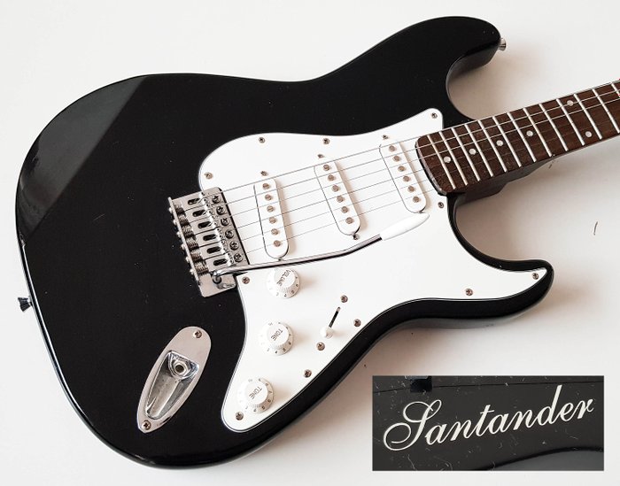 Santander - St model Black - Elektrische gitaar