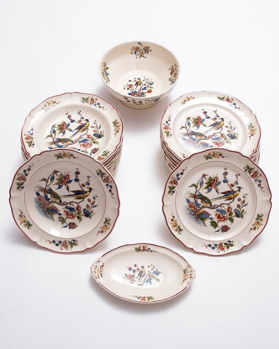 Villeroy & Boch - Servicio de cena de 12 piezas con aves del paraíso. (26) - Porcelana