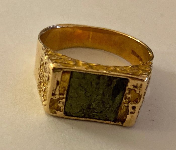 Lapponia - 14 kt. Rózsaszín arany - Gyűrű Goldstone