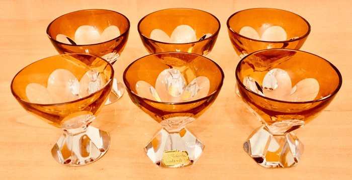 Echt Bleikristall handgeschliffen - Pohárkészlet, lövés szemüveg (6) - Kristály