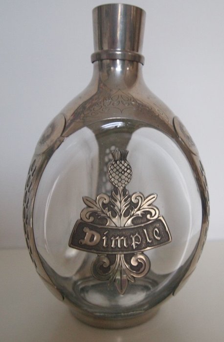酒窝威士忌玻璃水瓶“荷兰皇家锡制达勒德罗普酒” (1) - 玻璃, 锡（粉）