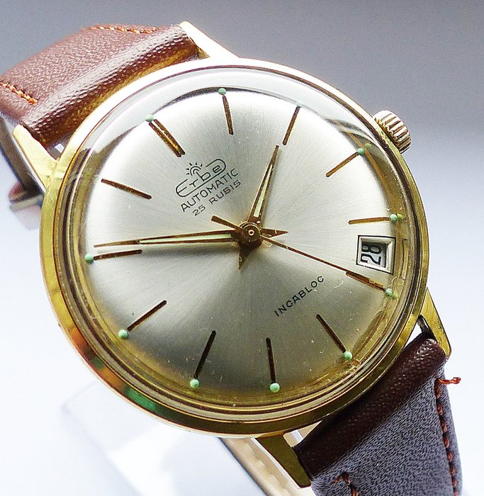 ERBE - Calendar Automatic 25Jewels Herren Vintage Armbanduhr - 31307 - Homme - 1960-1969